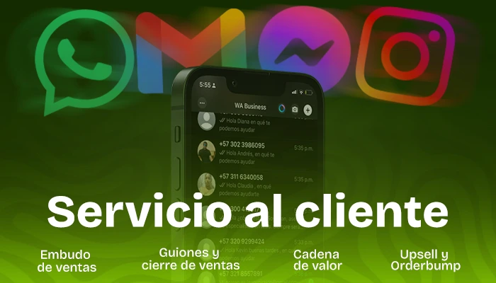 servicio al cliente y ventas